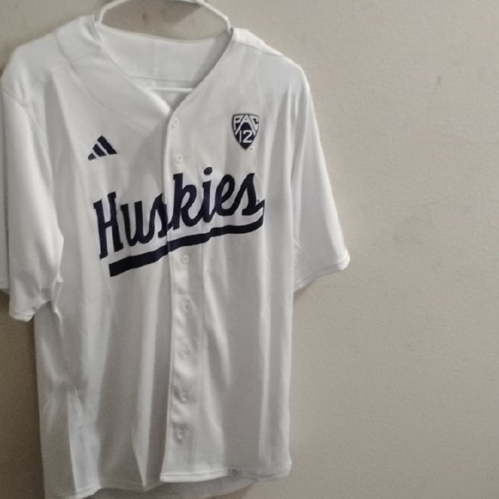 University Of Washington Husky Adidas Baseball Jersey Shirt